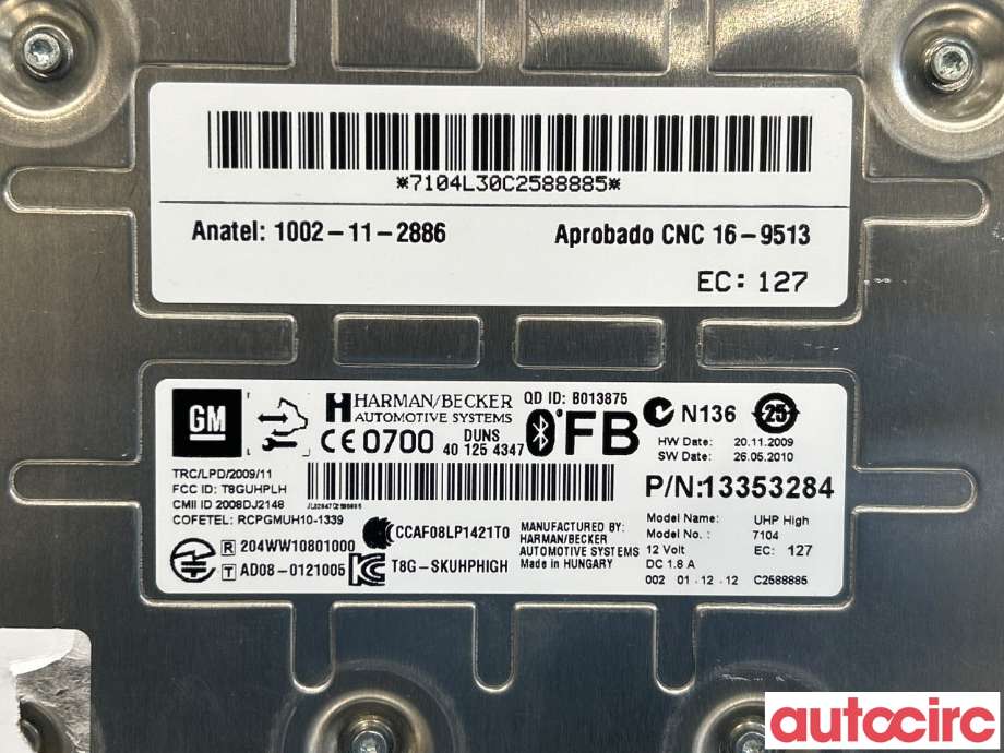 Styreenhet bluetooth til Opel Mokka 2012-2016 (Type I, Fase 1)  (OPEL|13353284)