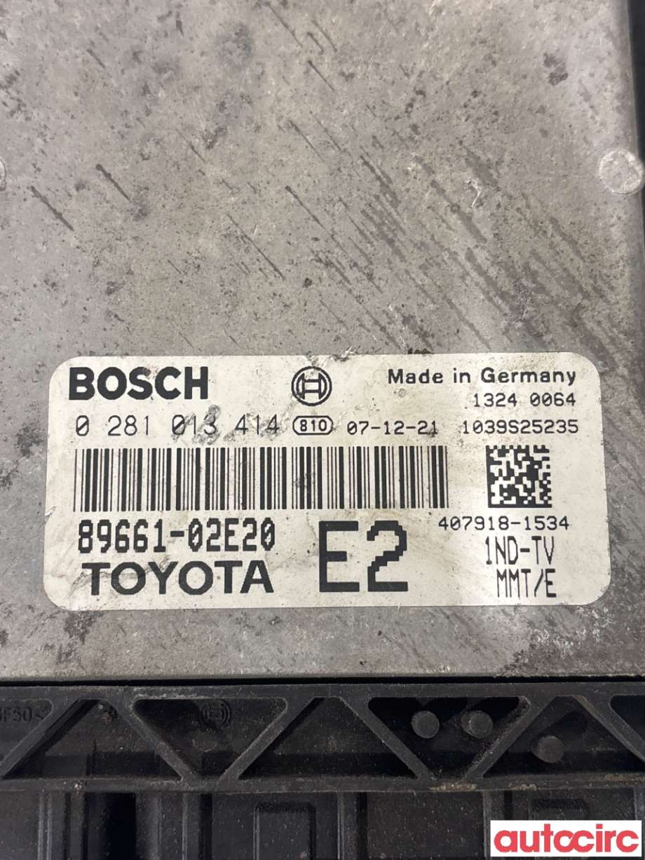 Styreenhet motor til Toyota Auris 2007-2010 (Type I, Fase 1) (TOYOTA|8966002F91|0281013414|89661-02E20)
