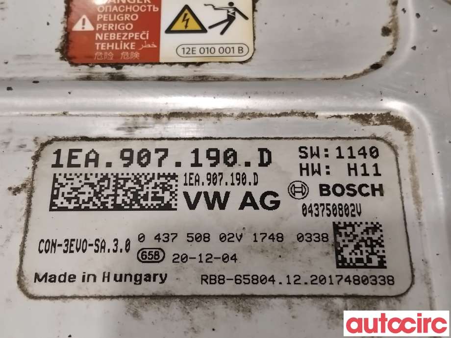Inverter elbil til VW ID.4 2020-->> (VOLKSWAGEN|1EA907190K|043750802V|1EA907190D)