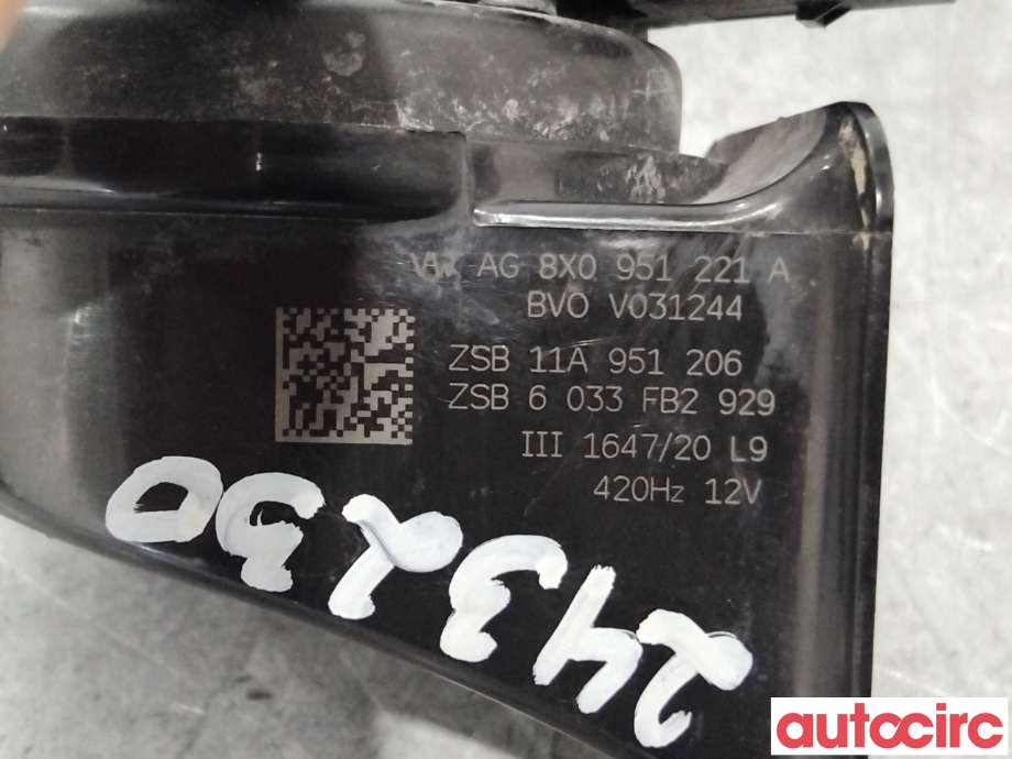 Horn/signalhorn til VW ID.4 2020-->>  (VOLKSWAGEN|8X0951221A|)