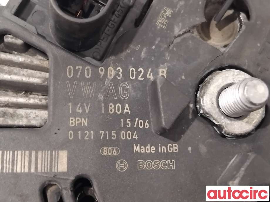 Dynamo til VW Touareg 2003-2007 (Type I, Fase 1)  (VOLKSWAGEN|070903139BX|0121715004|070903024B)