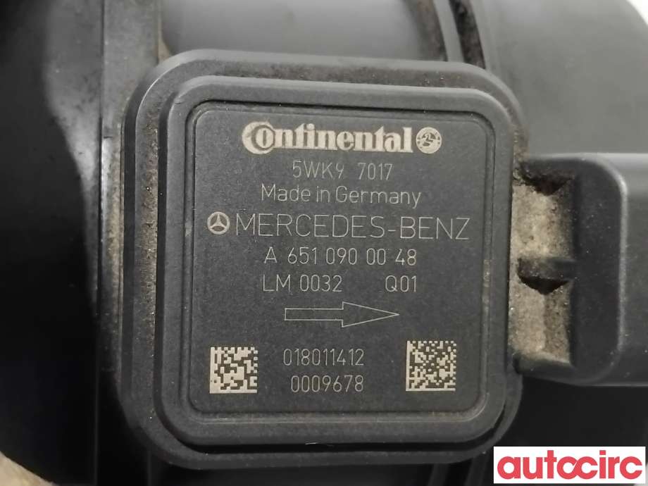 Luftmengde/luftmassemåler til Mercedes E-Klasse 2009-2013 (Fase 1) (W212) (W212) (MERCEDES|A6510900048|5WK97017)