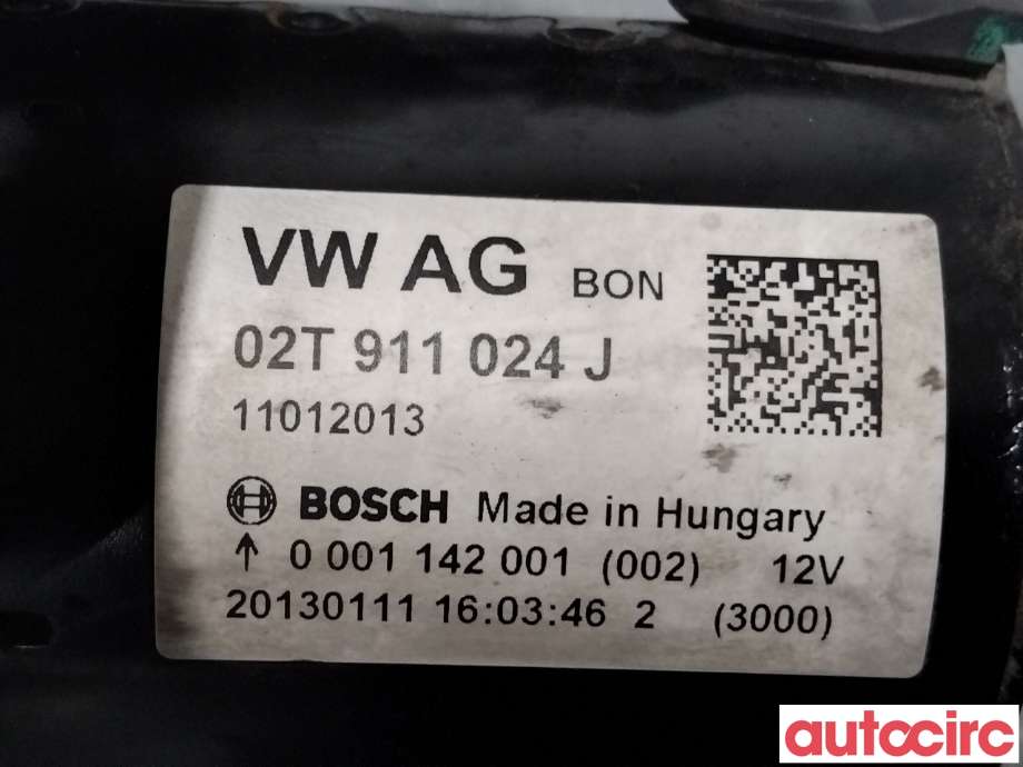 Starter til Škoda Fabia 2010-2014 (Type II, Fase 2)  (SKODA|02T911024NX|0001142001|0T2911024J)