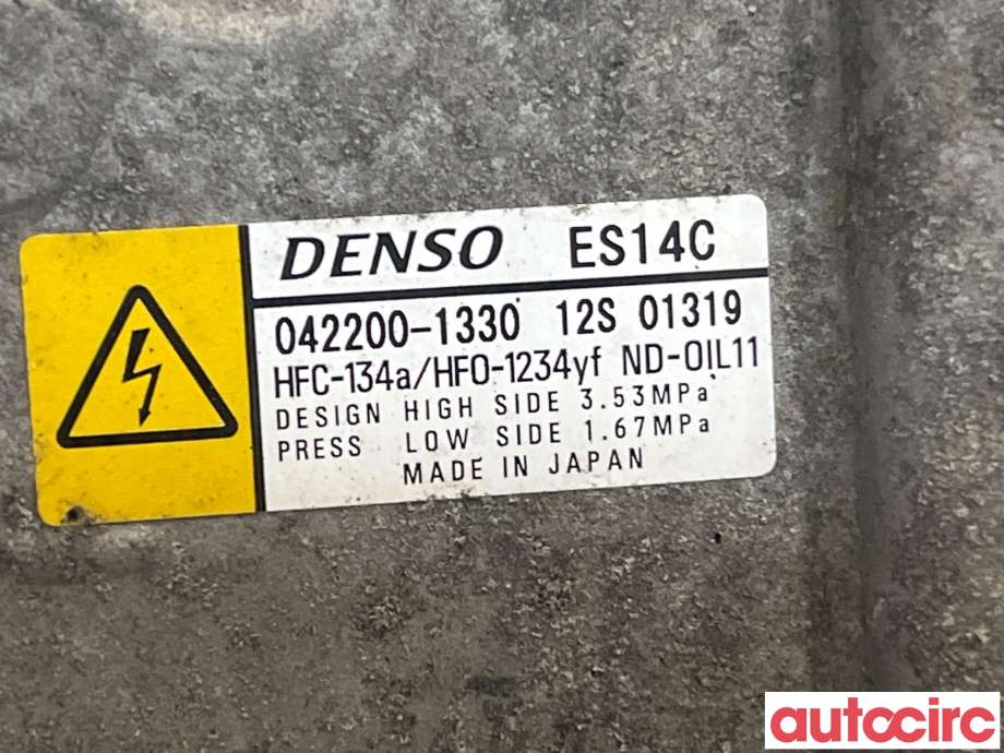 Aircondition kompressor til Toyota Auris 2015-2019 (Type II, Fase 2)  (TOYOTA|8837047033|042200-1330|)
