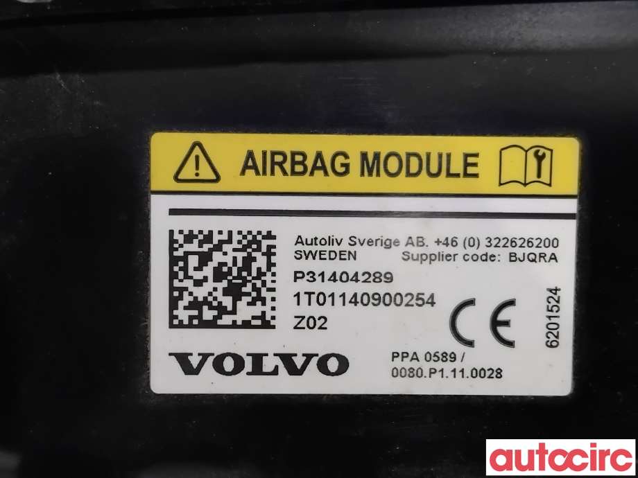 Airbag diverse til Volvo V40 2012-2019  (VOLVO|31404289|)