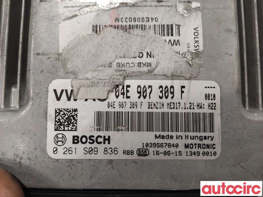 Styreenhet motor til VW Golf VII 2012-2017 (Fase 1)  (VOLKSWAGEN|04E906023M|0261S09836|04E907309F)
