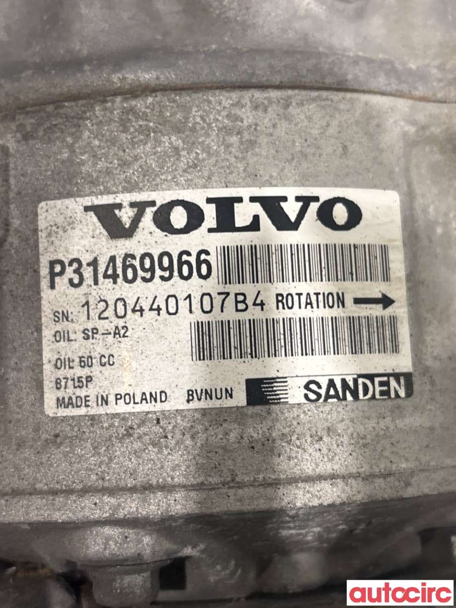 Aircondition kompressor til Volvo V40 2012-2019  (VOLVO|36010255||31469966)