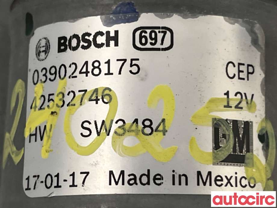 Viskermotor frontrute til Opel Ampera-e 2017-->> (Type II)  (OPEL|42532746|0390248175)