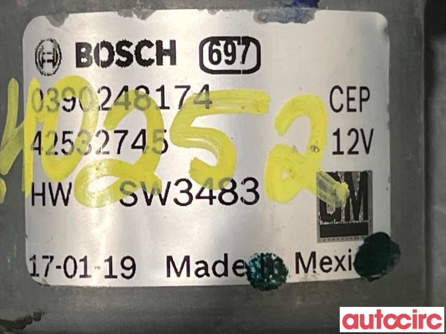 Viskermotor frontrute til Opel Ampera-e 2017-->> (Type II)  (OPEL|42532745|0390248174|42674730)