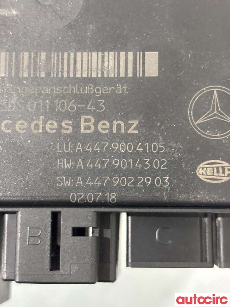 Styreenhet hengerfeste til Mercedes Vito 2014-->> (W447) (W447) (MERCEDES|A4479004105)
