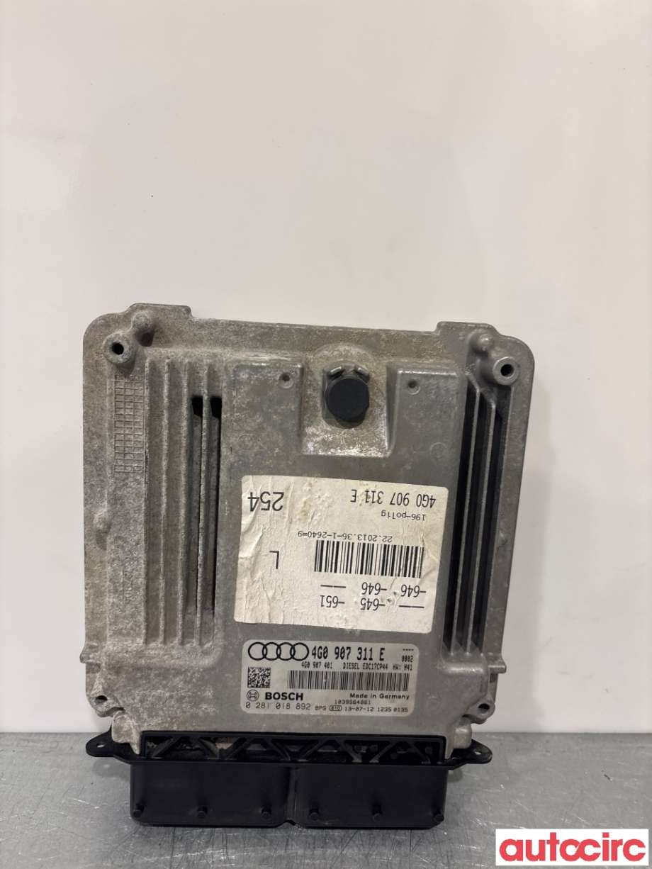 Styreenhet motor til Audi A6 2011-2014 (Type IV, Fase 1) (C7) (C7) (AUDI|4G0907311E|0281018892)