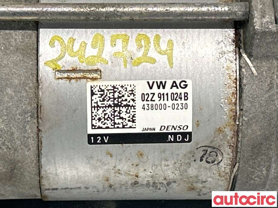 Starter diesel til Škoda Octavia 2013-2016 (Type III, Fase 1)  (SKODA|02Z911024L|02Z911024B)