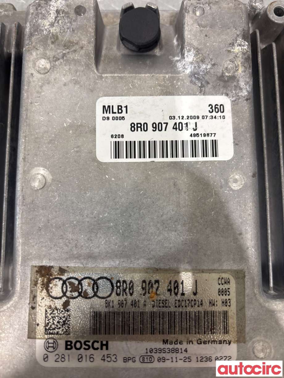 Styreenhet motor til Audi Q5 2008-2012 (Type I, Fase 1)  (AUDI|8R0907401J|0281016453)