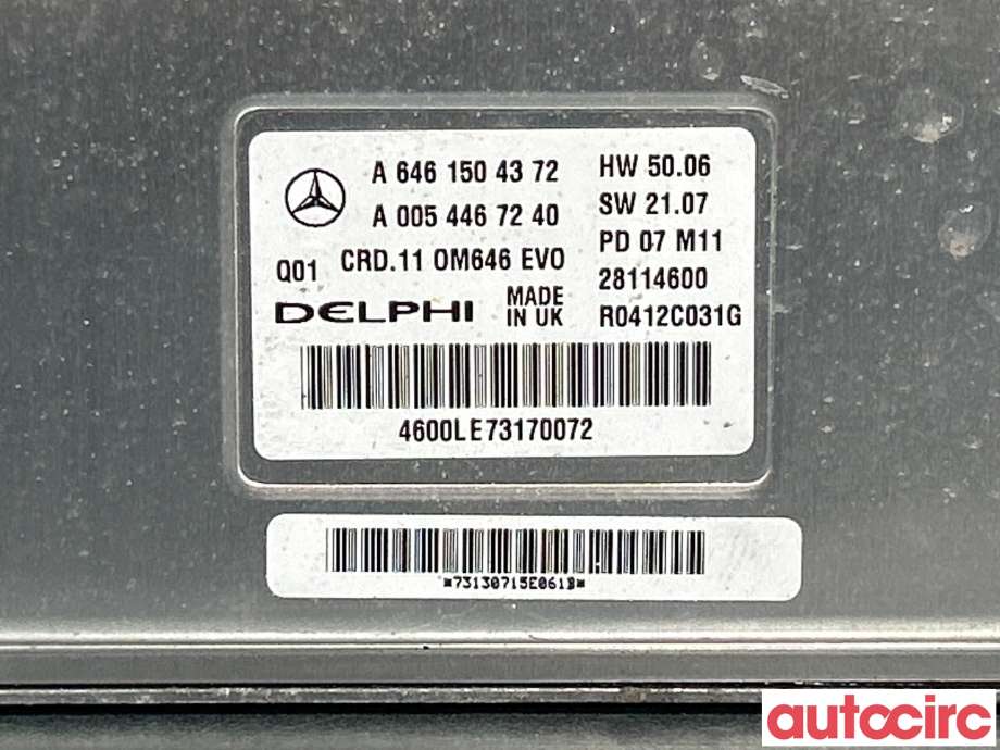 Styreenhet motor til Mercedes C-Klasse 2007-2011 (Fase 1) (W204) (W204) (MERCEDES|A6461504372|28114600)