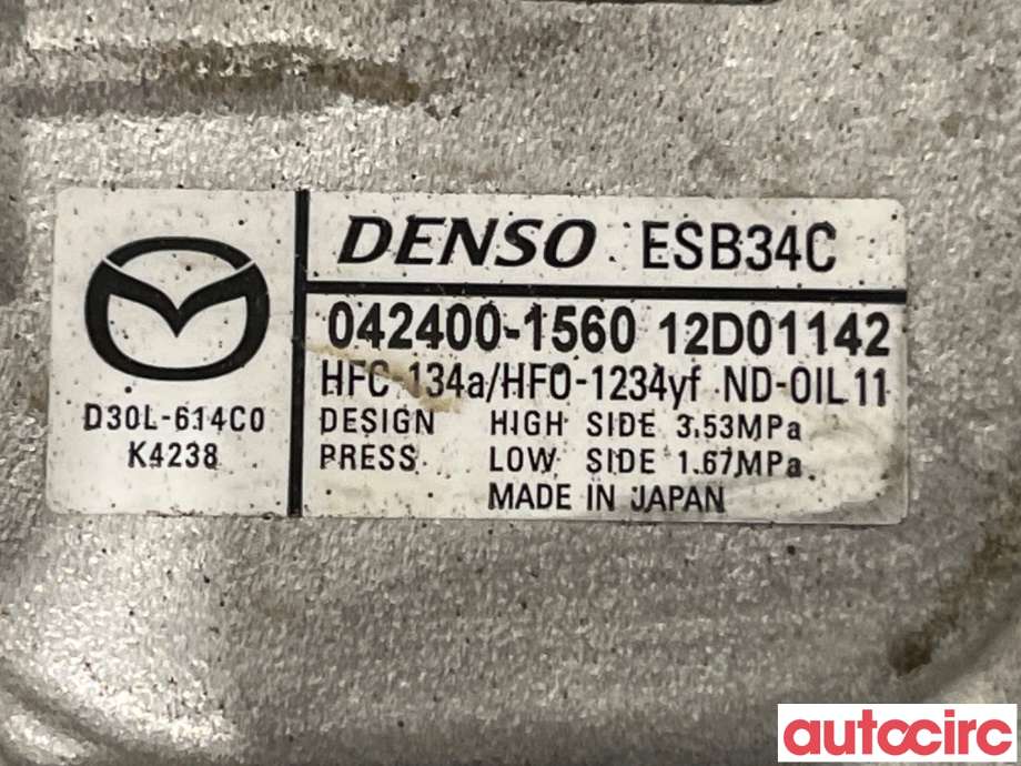 Aircondition kompressor til Mazda MX-30 2020-->>  (MAZDA|D30L-61-4C0A|042400-1560|)