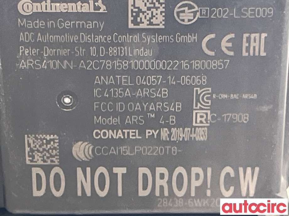 Sensor radar til Nissan Leaf 2018-->> (Type II)  (NISSAN|284386WK2C|)