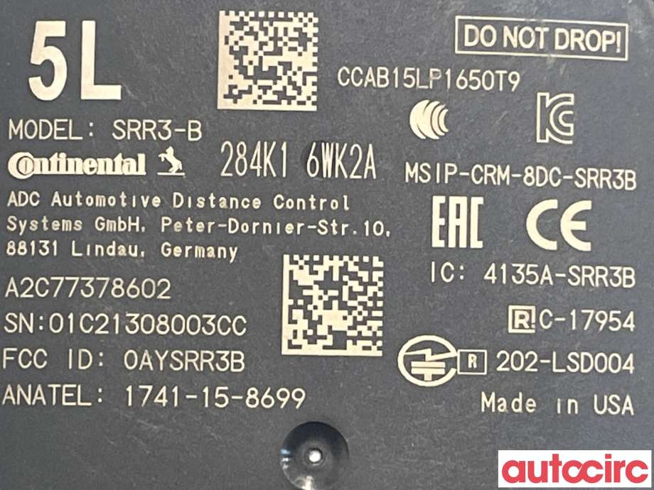 Sensor radar til Nissan Leaf 2018-->> (Type II)  (NISSAN|284K16WK2A|)