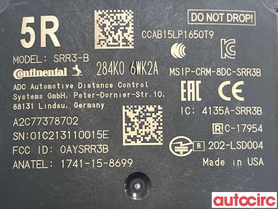 Sensor radar til Nissan Leaf 2018-->> (Type II)  (NISSAN|284K06WK2A|)