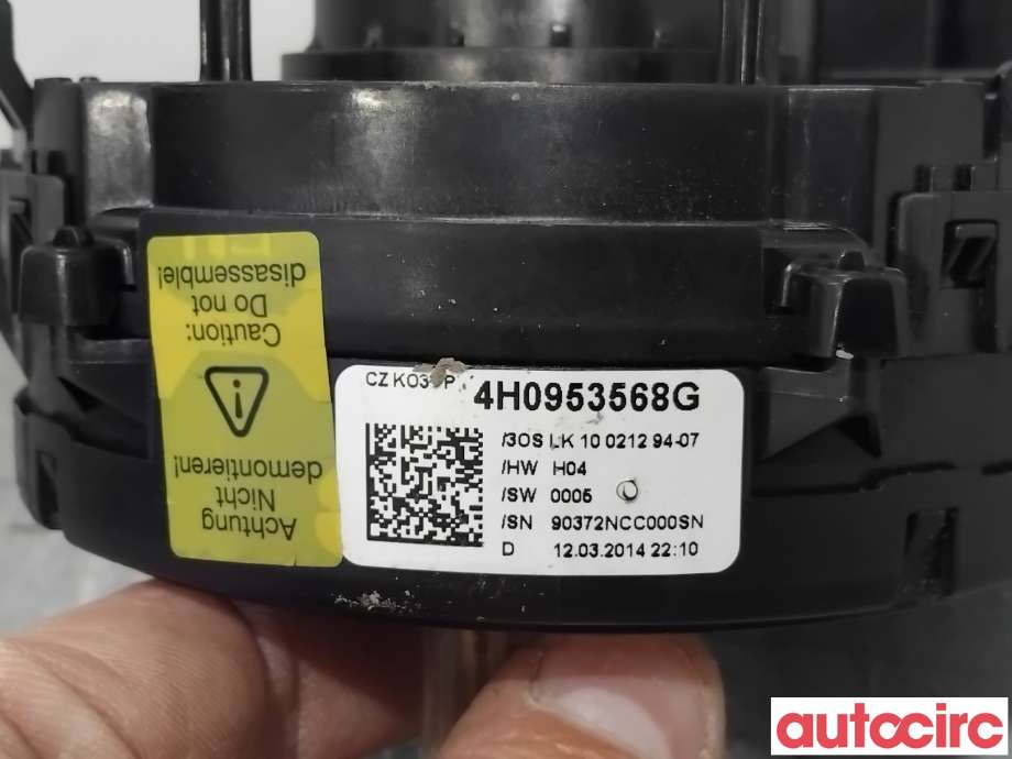 Airbag slepering til Audi A6 2014-2018 (Type IV, Fase 2) (C7) (C7) (AUDI|4H0953568H|10021294-07|4H0953568G)