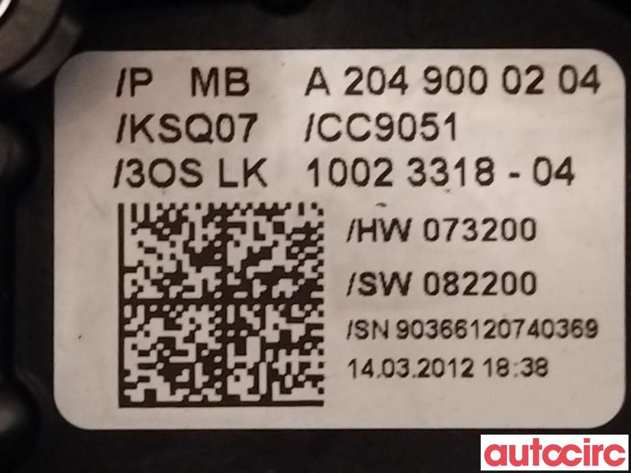 Bryter combi til Mercedes GLK 2008-2015 (X204) (X204) (MERCEDES|A2049000204)