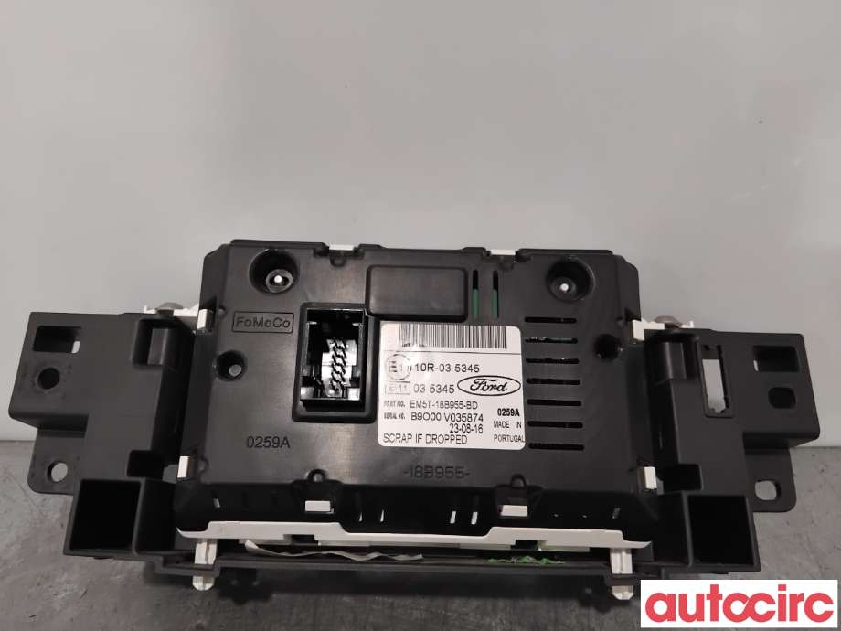 Multimedia display (MCU - Media Controller Unit) til Ford Transit Connect 2013-2018 Type II, Fase 1  (FORD|2014481||EM5T-18B955-BD)