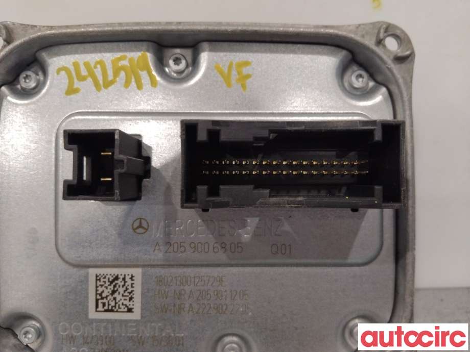 Styreenhet xenon/ballast til Mercedes C-Klasse 2018-2021 (Fase 2) (W205) (W205) (MERCEDES|A2059004230|18021300125729E|A2059006805)