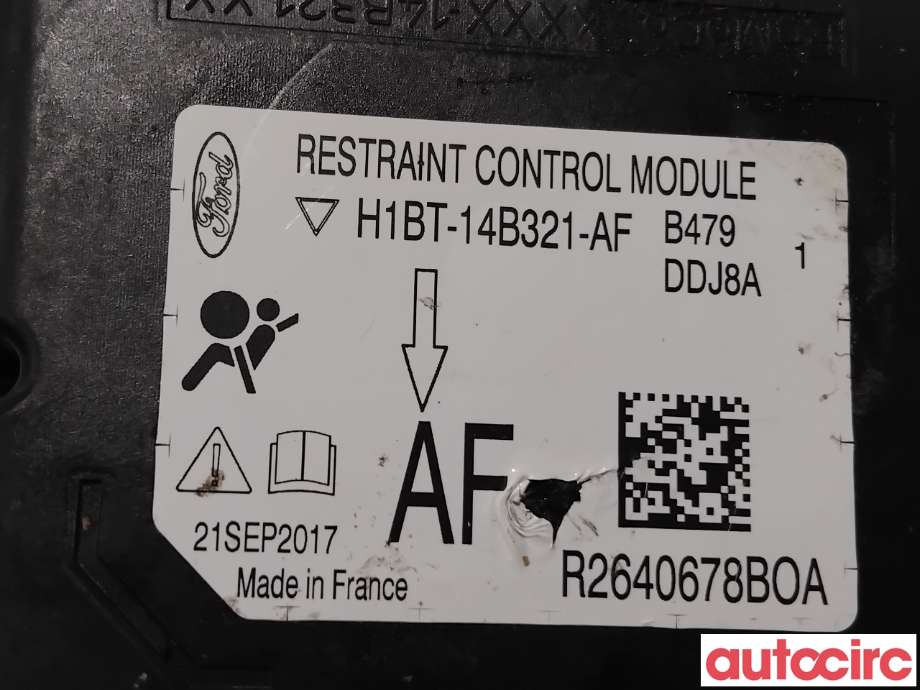 Airbag elektronikk til Ford Fiesta 2017-->> (Type VII)  (FORD|2370056||H1BT-14B321-AF)