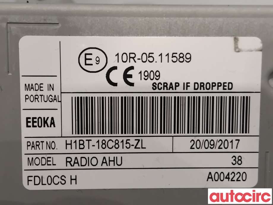 Bilstereo navigasjon til Ford Fiesta 2017-->> (Type VII) (FORD|2427739||H1BT-18C815-ZL)