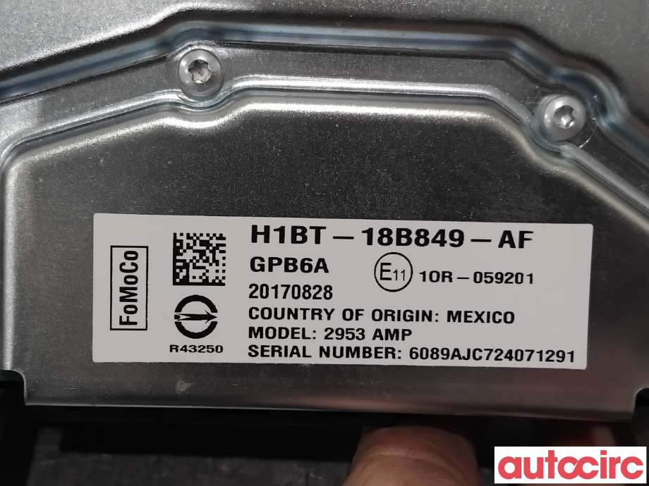 Bilstereo forsterker til Ford Fiesta 2017-->> (Type VII)  (FORD|2291189||H1BT-18B849-AF)