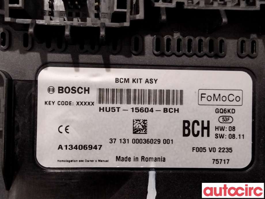 Sikringsboks til Ford Fiesta 2017-->> (Type VII) (FORD|2548215|F005V02235|HU5T-15604-BCH)