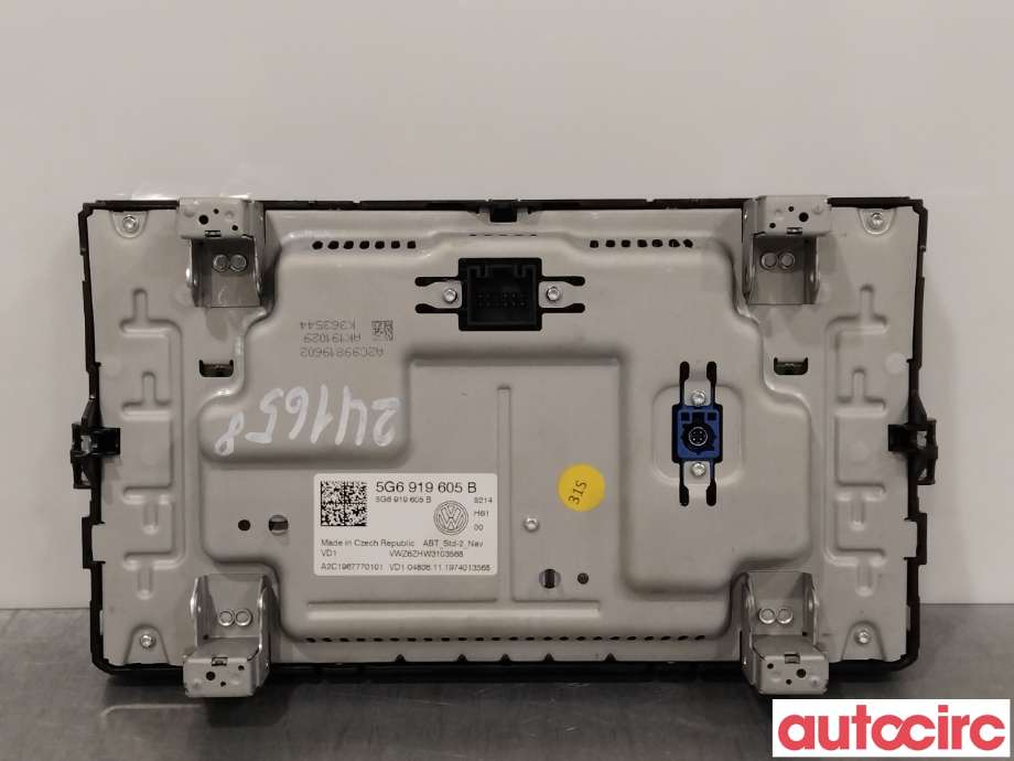 Multimedia display (MCU - Media Controller Unit) til VW Passat 2015-2019 (Fase 1) (B8) (B8) (VOLKSWAGEN|5G6919605B)
