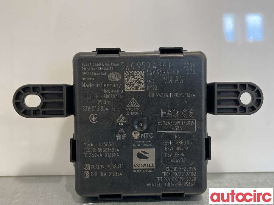 Styreenhet nøkkelfri/keyless til VW ID.4, 2020-->> (VOLKSWAGEN|5WA959436AA)