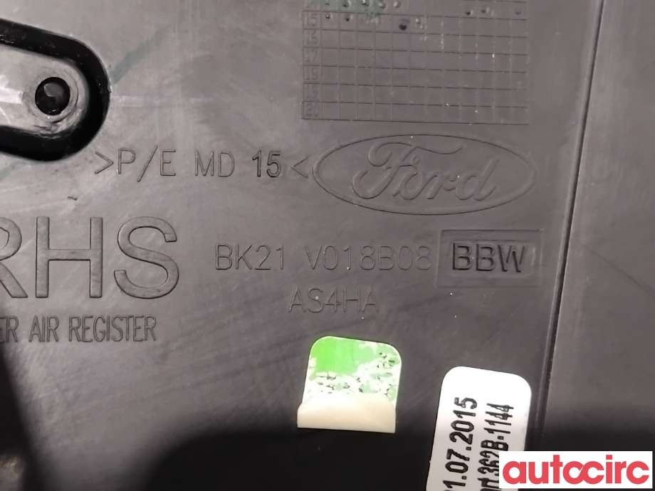 Dashbord friskluftdyse til Ford Transit Custom 2013-2023 (Type I)  (FORD|1814977||BK21V018B08BBW)