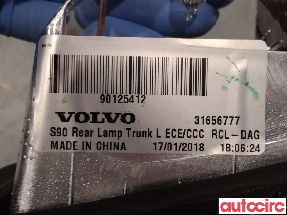 Baklykt venstre indre til Volvo V90 / V90 CC / S90 2016-->> (VOLVO|31656777)