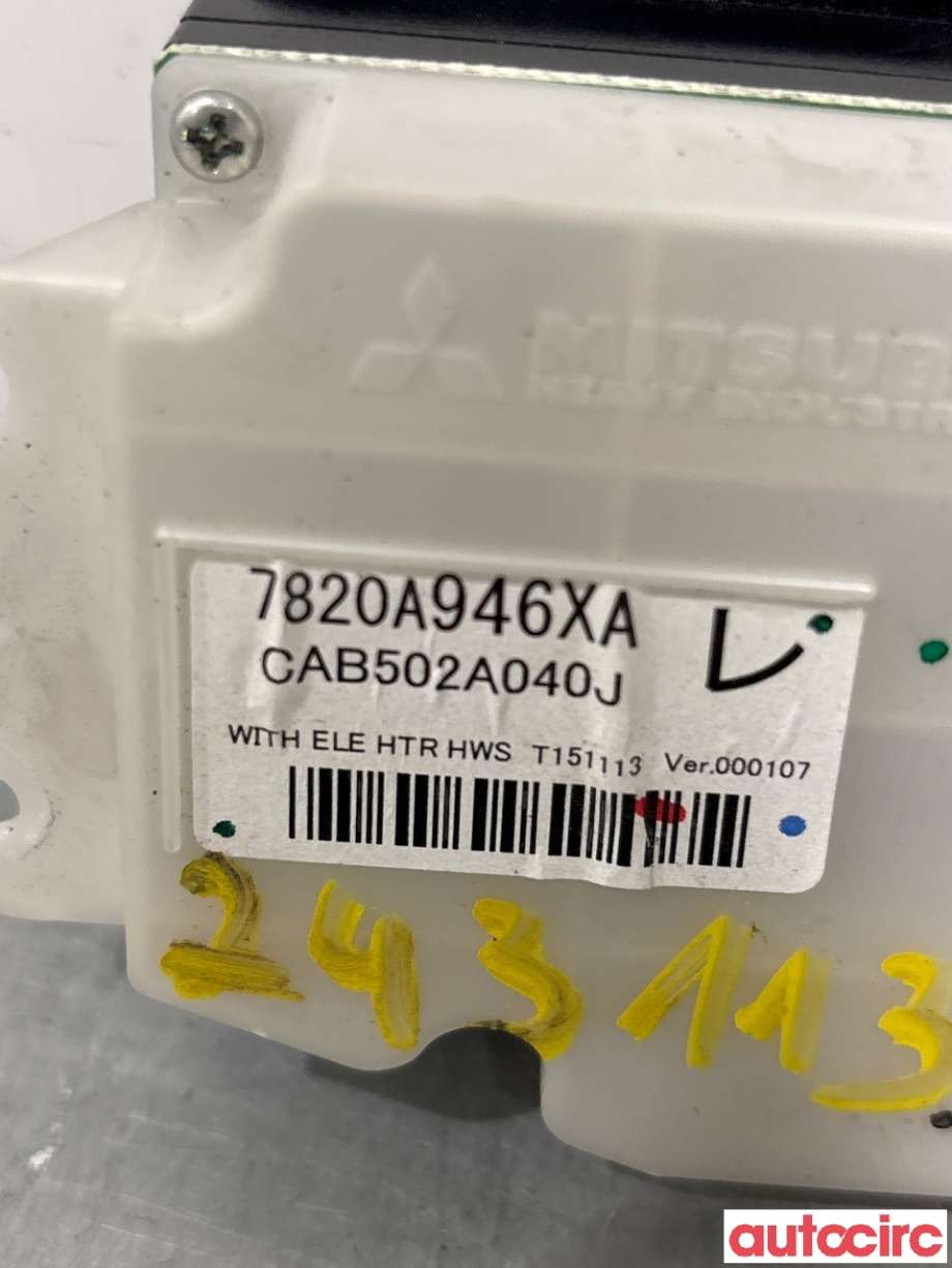 Varmeapparat betjening til Mitsubishi Outlander 2015-->> (Type III, Fase 2)  (MITSUBISHI|7820A946XA|CAB502A040J|)