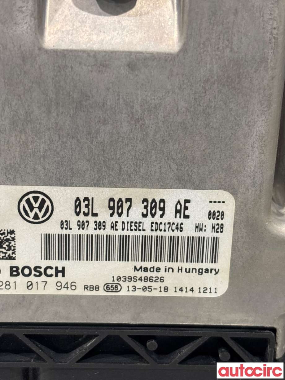 Styreenhet motor til VW Tiguan 2011-2016 (Type I, Fase 2) (VOLKSWAGEN|03L906018FQ|0281017946|03L907309AE)