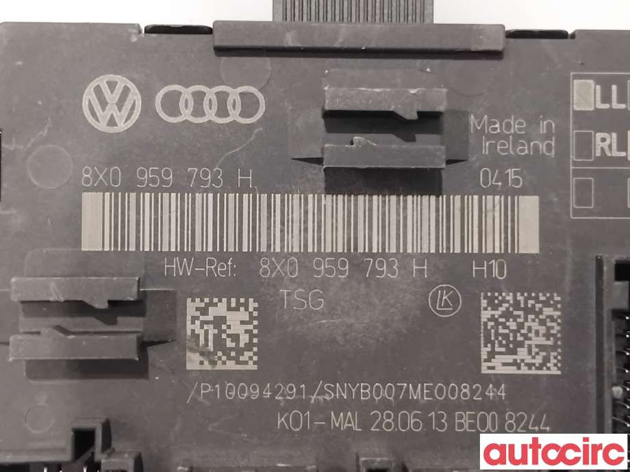 Styreenhet dør venstre foran til Škoda Superb 2008-2015 (Type II)  (SKODA|8X0959793H|)