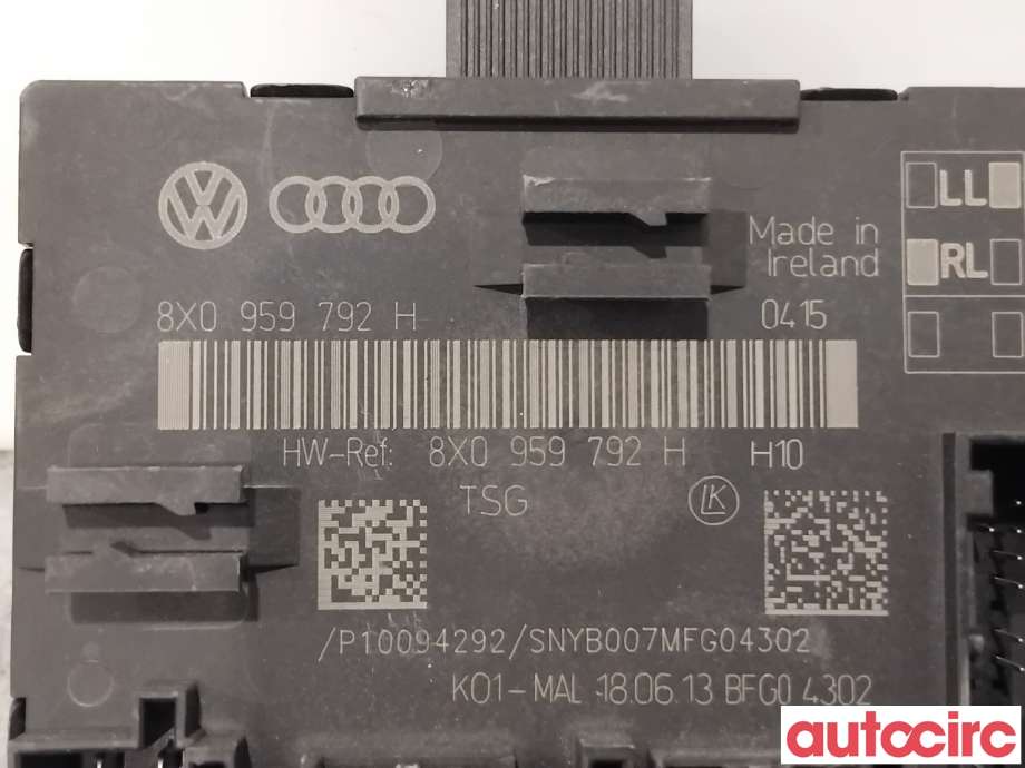 Styreenhet dør venstre foran til Škoda Superb 2008-2015 (Type II) (SKODA|8X0959792H|)