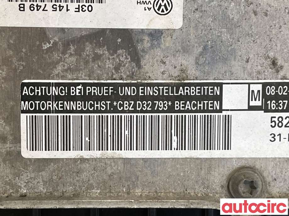 Motor bensin til Škoda Fabia 2010-2014 (Type II, Fase 2)  (SKODA|03F100031FX|CBZA|)