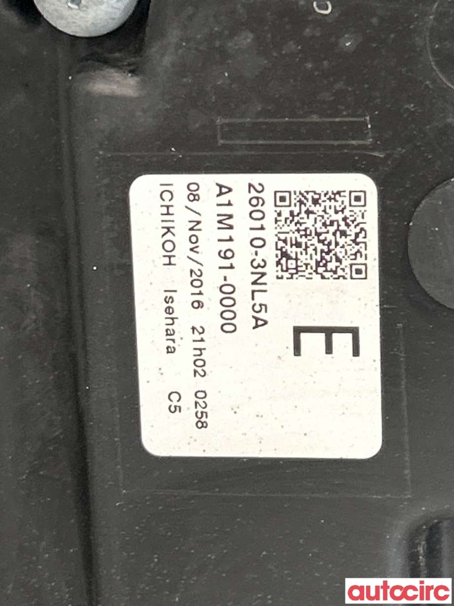 Frontlykt høyre halogen til Nissan Leaf 2011-2017 (Type I)  (NISSAN|260103NL5A|A1M191-0000)