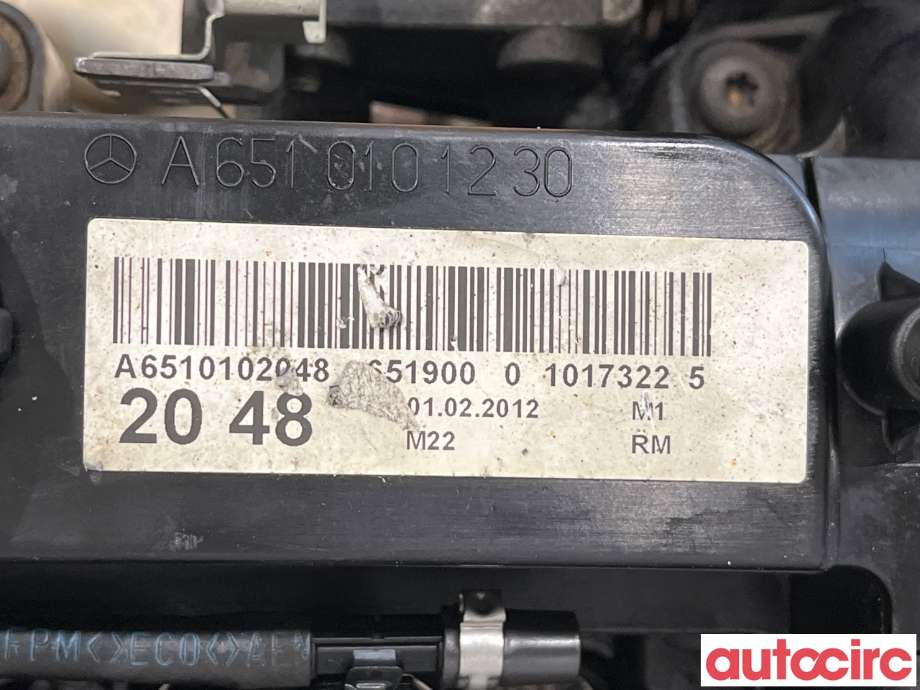 Motor diesel til Mercedes C-Klasse 2011-2014 (Fase 2) (W204) (W204) (MERCEDES|A6510107507|OM651912|)