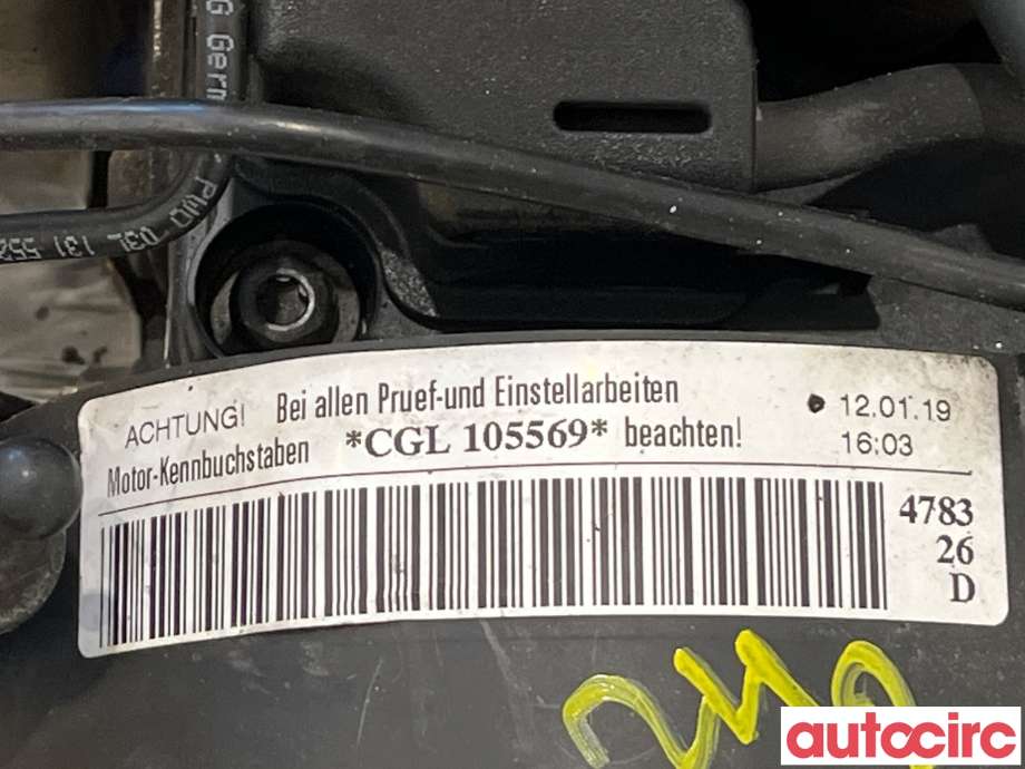 Motor diesel til Audi A4 2007-2014 (Type IV) (B8) (B8) (AUDI|03L100037T|CGLC|)