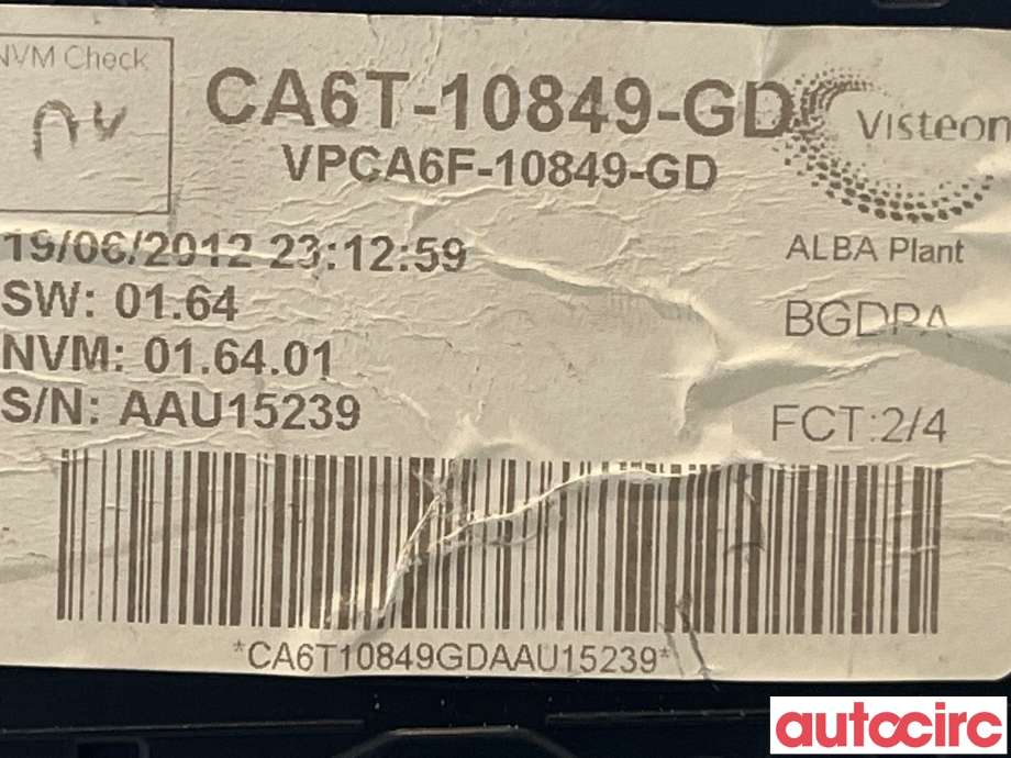 Instrumentpanel til Ford Mondeo 2007-2010 (Type IV, Fase 1)  (FORD|1579917)