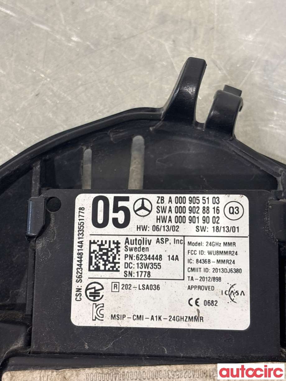 Sensor radar til Mercedes A-Klasse 2012-2018 (W176) (W176) (MERCEDES|A0009055103|)