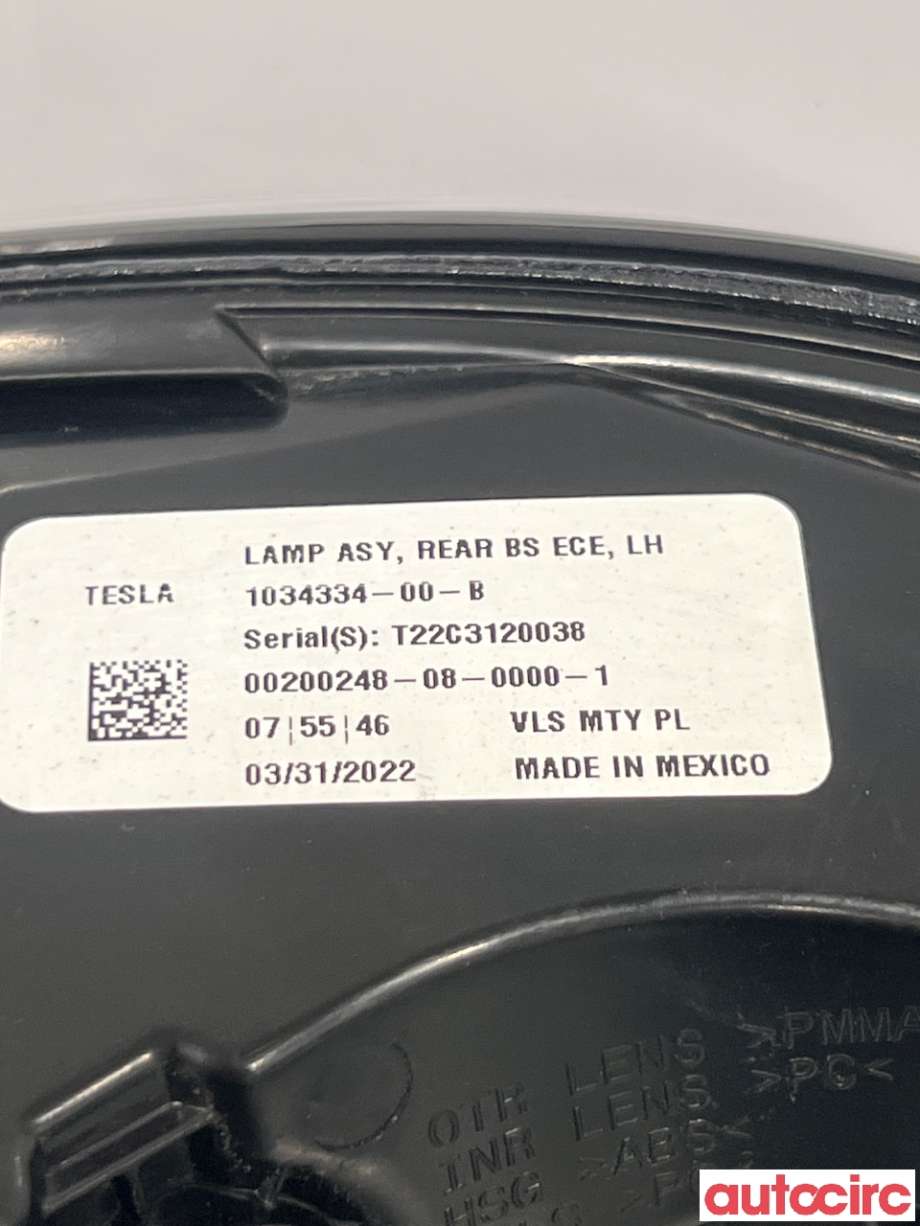 Baklykt venstre til Tesla Model X 2016-->>  (TESLA|1034334-00-B)