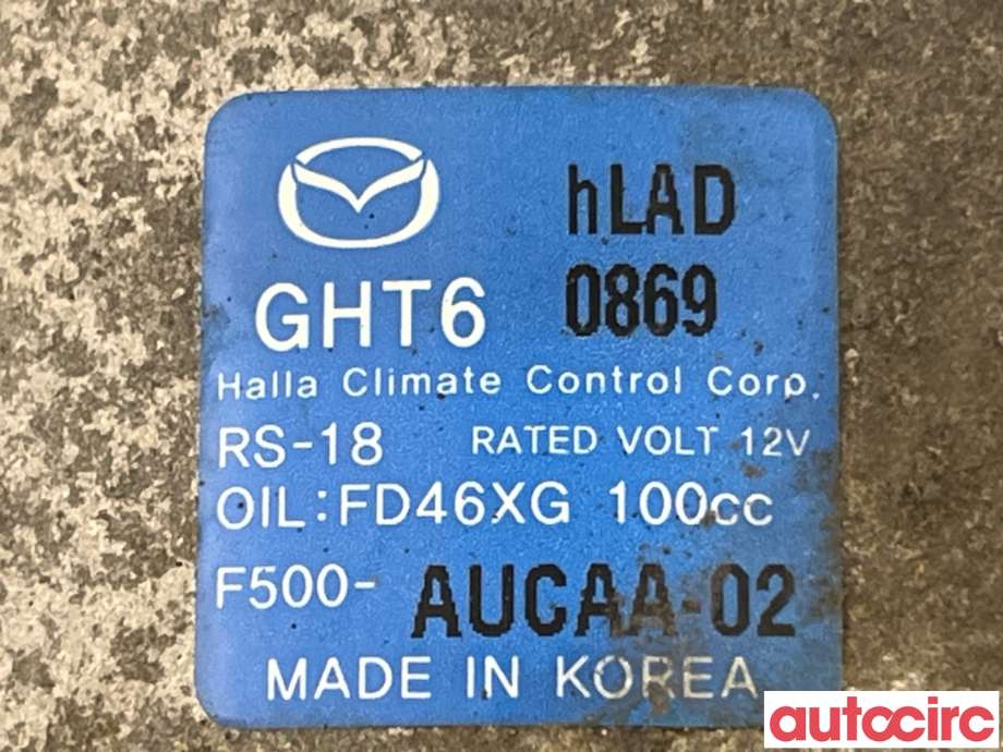 Aircondition kompressor til Mazda 6 2013-2015 (Type III, Fase 1) (MAZDA|GHT6-61-450A|F500-AUCAA-02|GHT6)