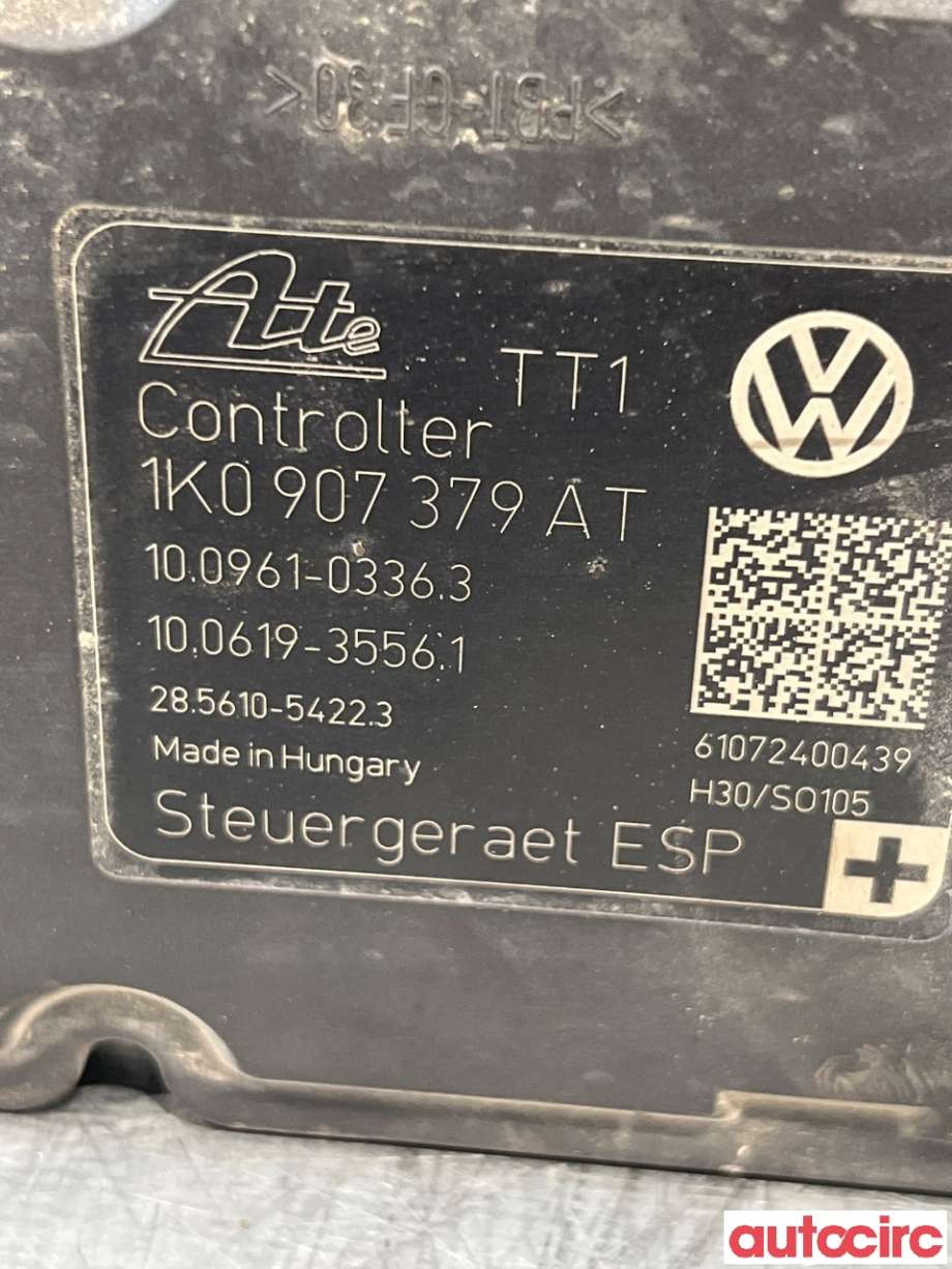 ABS sentral til Audi A3 2009-2012 (Type II, Fase 2)  (AUDI|1K0614517CB||1K0907379AT)