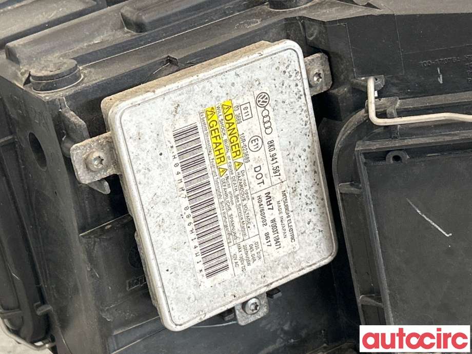 Frontlykt venstre xenon til Audi Q5 2008-2012 (Type I, Fase 1)  (AUDI|8R0998029J|8R0998029F|)