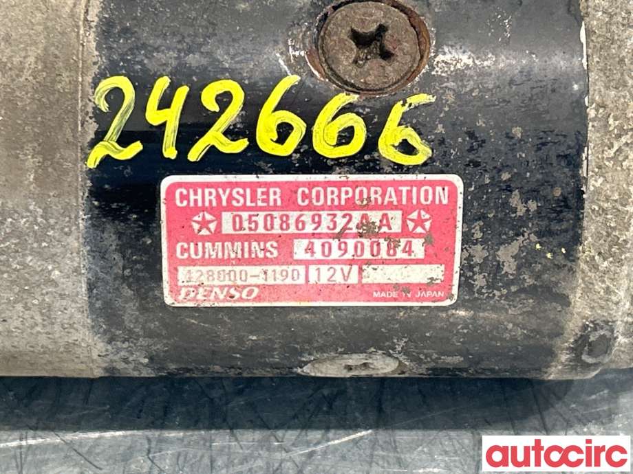 Starter diesel til Dodge Ram 2003-2008 (Type III)  (DODGE|5086932AA|)