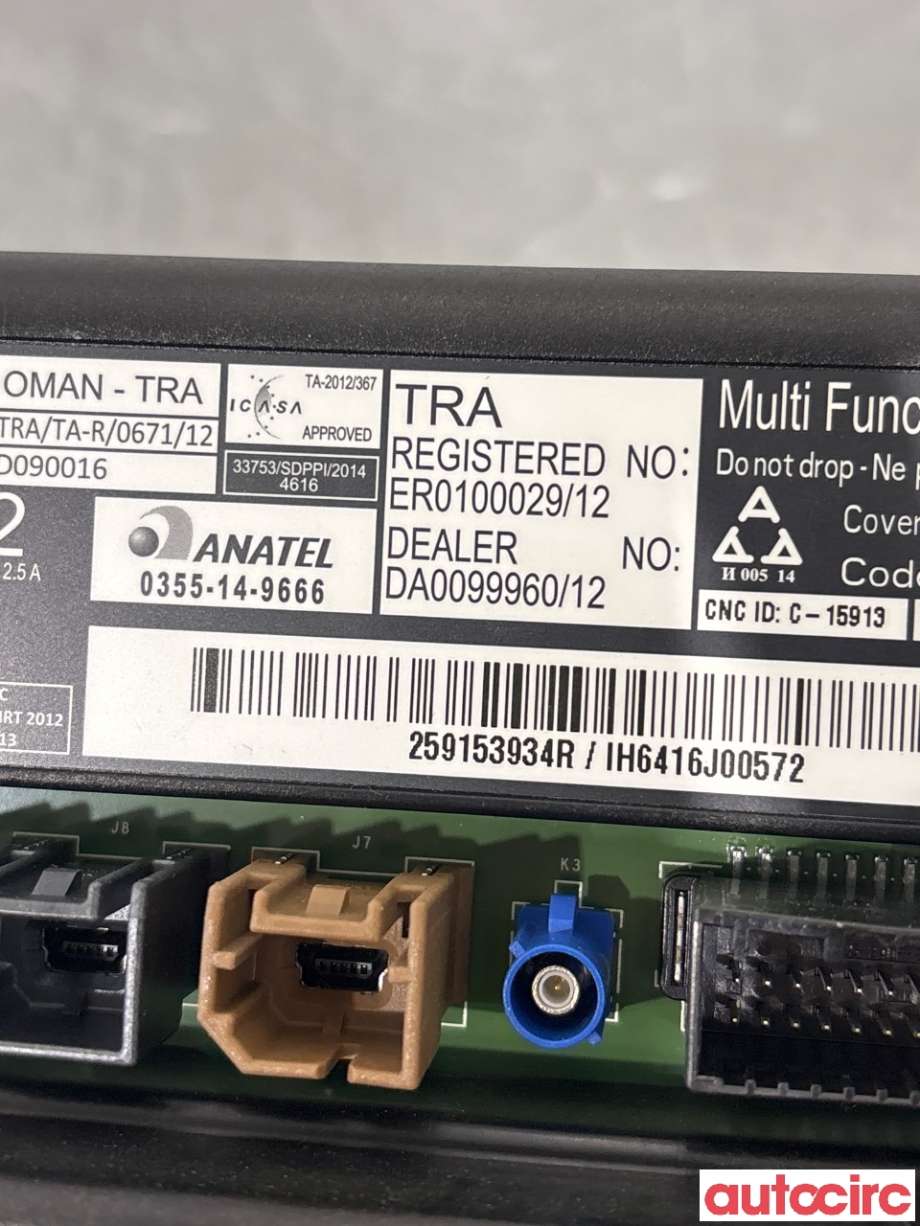 Instrument kjørecomputer til Renault Zoe 2013-2019 (Fase 1)  (RENAULT|259150869R|0355-14-9666)